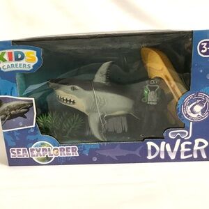 Kids Careers Sea Explore Shark Diver Toy in Box